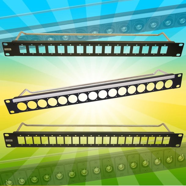 19” Rack Mounting Panels for FeedThrough Connectors now available in two formats from Cliff Electronics